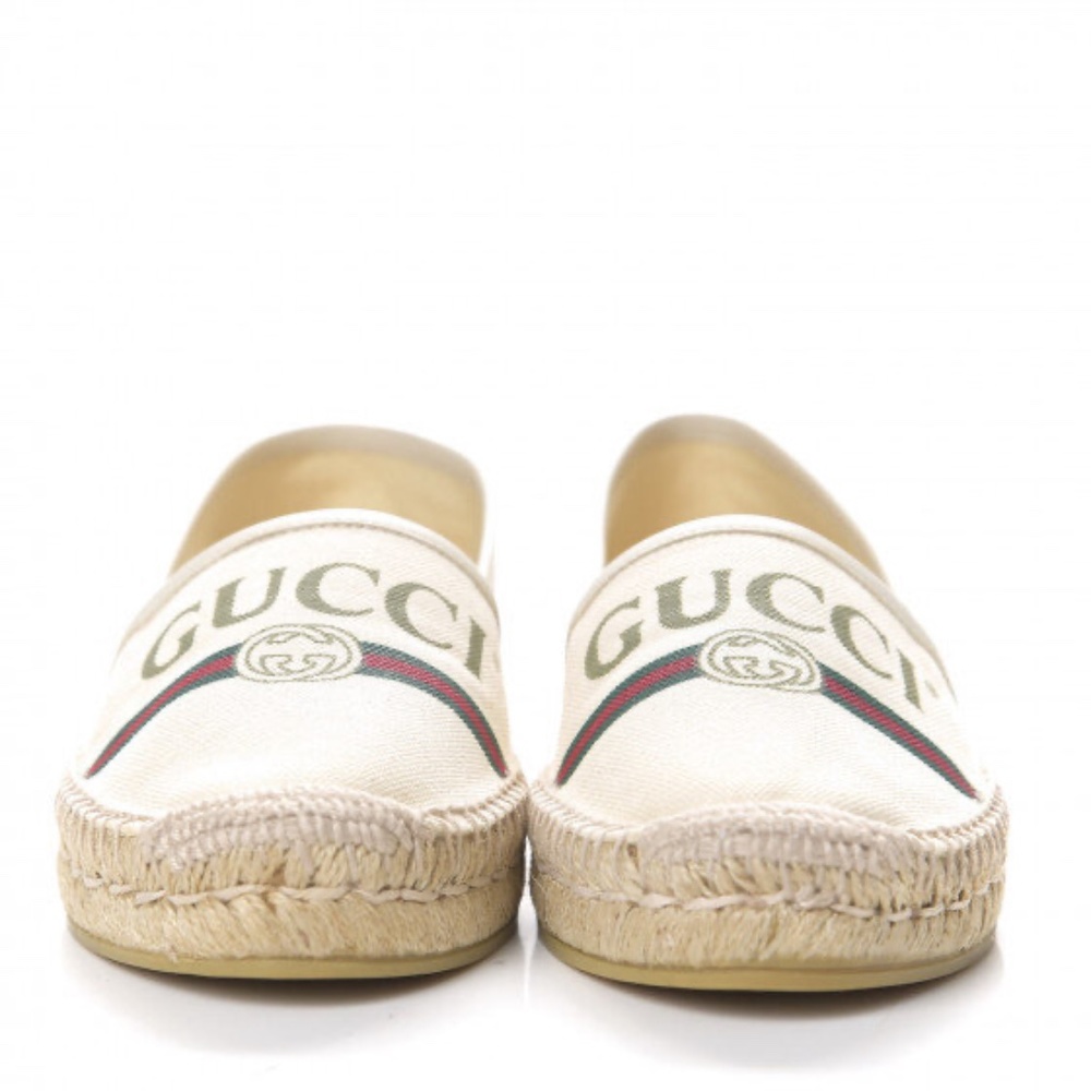 Gucci Logo Espadrilles Size 35.5